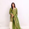 3 PIECE – Embroidered Tussel Silk Suit