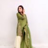 3 PIECE – Embroidered Tussel Silk Suit