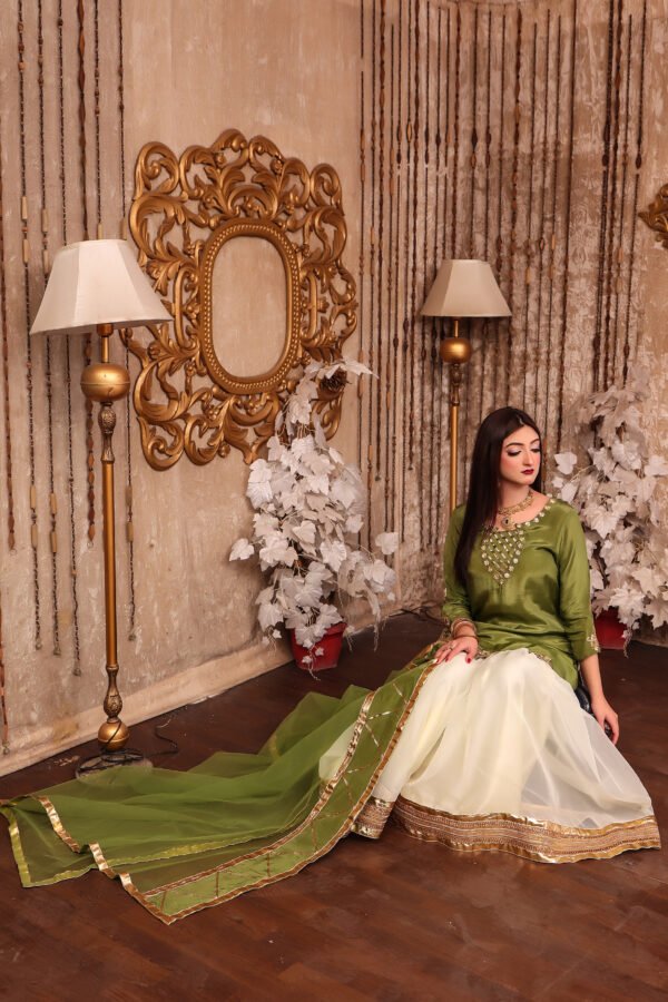 3 PIECE – Embroidered Tussel Silk Suit